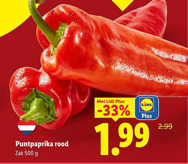 Puntpaprika rood