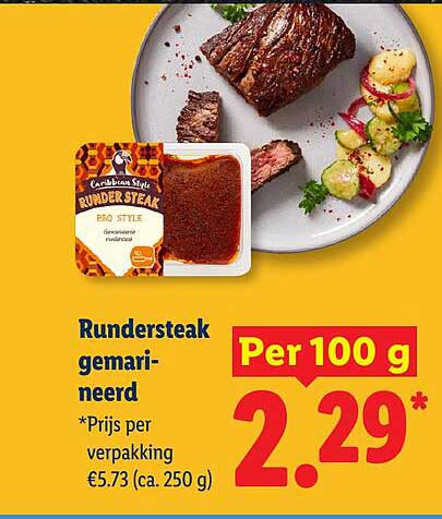 Rundersteak gemarineerd