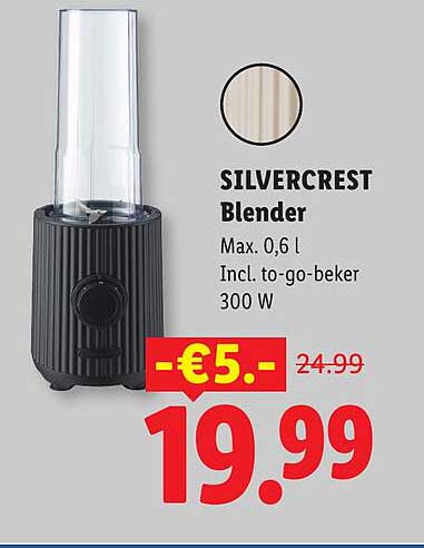 SILVERCREST Blender Max. 0,6 l Incl. to-go-beker 300 W