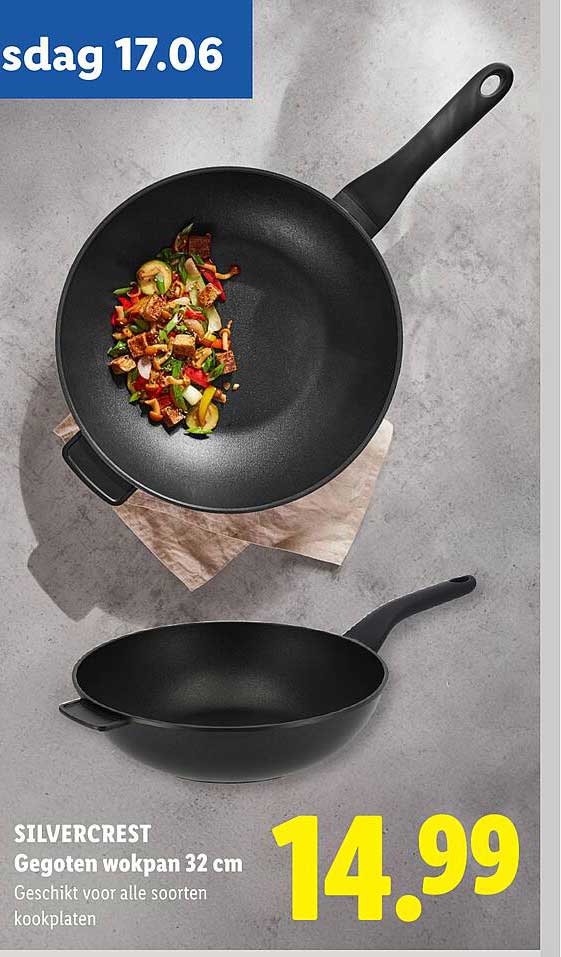 SILVERCREST Gegoten wokpan 32 cm