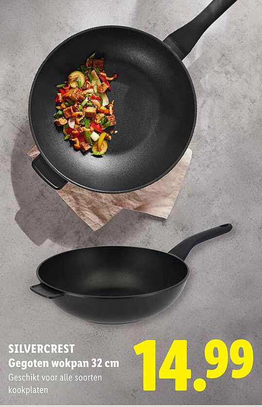 SILVERCREST Gietijzeren wokpan 32 cm