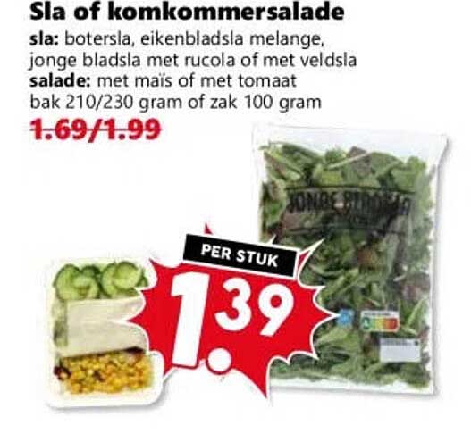 Sla of komkommersalade