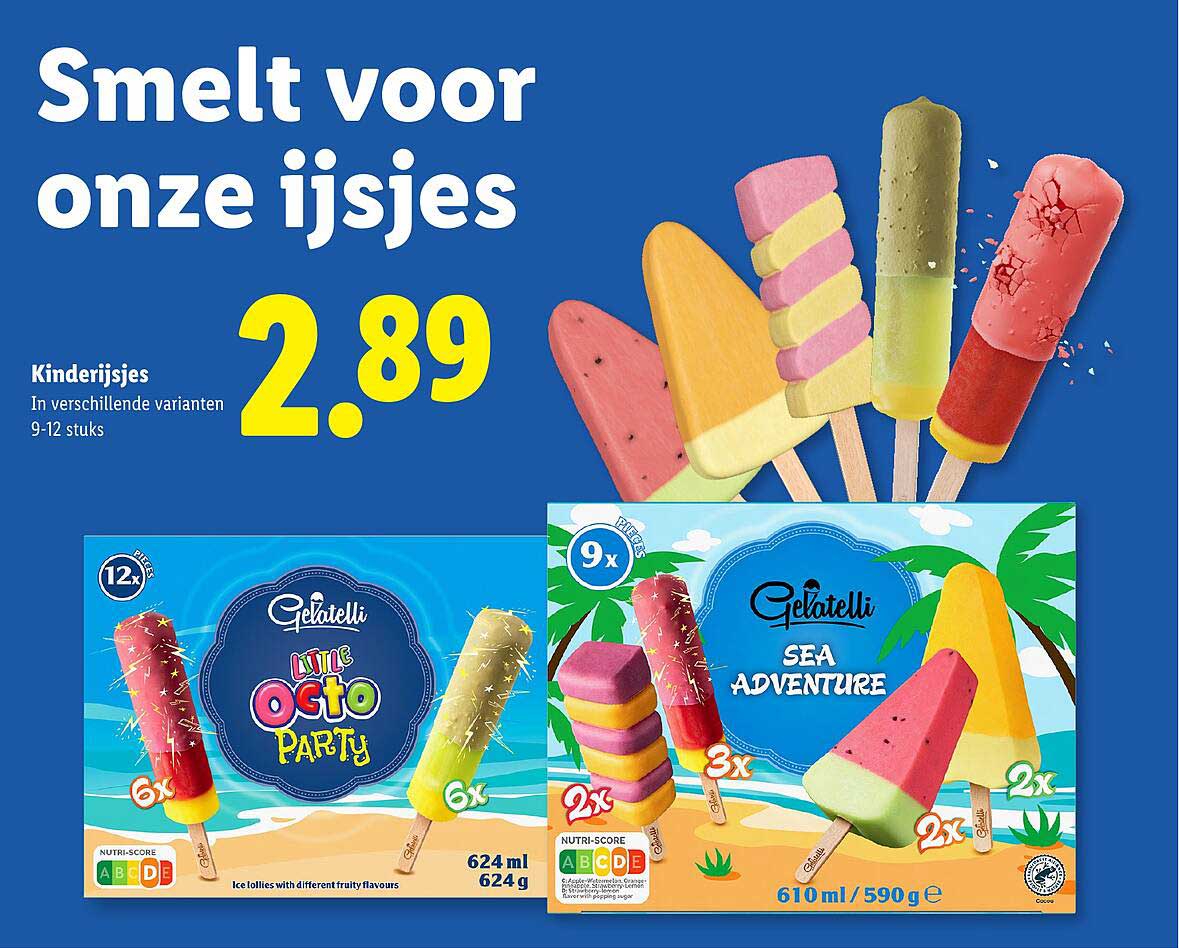 Smelt voor onze ijsjes Kinderijsjes in verschillende varianten 9-12 stuks