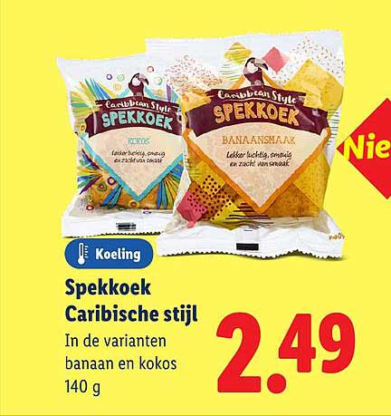 Spekkoek Caribische stijl