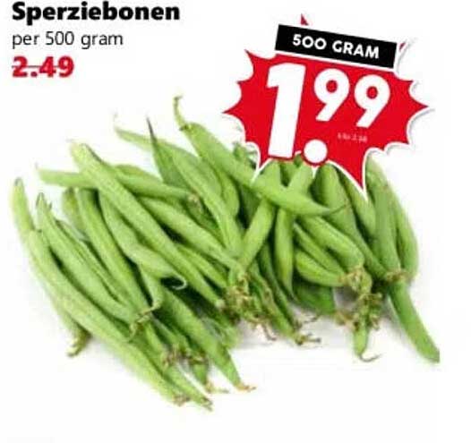Sperziebonen per 500 gram