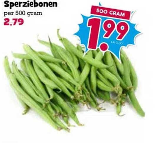 Sperziebonen per 500 gram