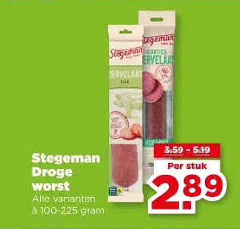 Stegeman Droge worst Alle varianten à 100-225 gram
