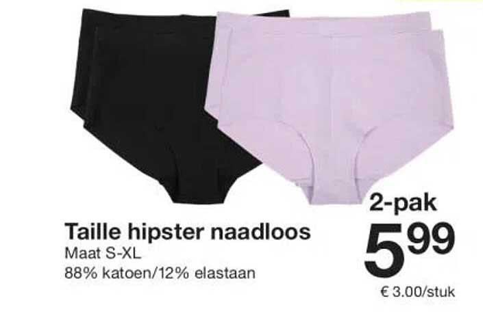Taille hipster naadloos