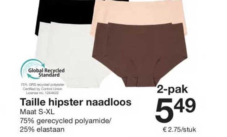 Taille hipster naadloos