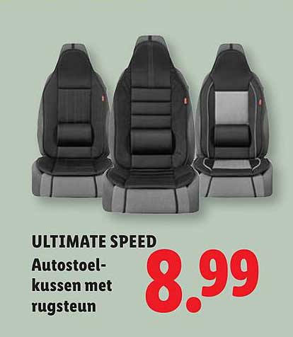 ULTIMATE SPEED Autostoel-kussen met rugsteun