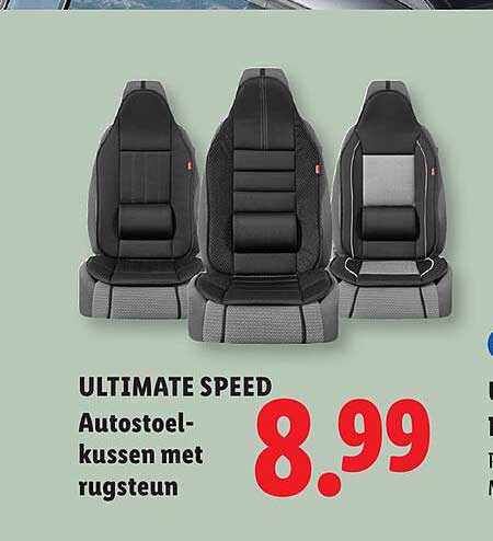 ULTIMATE SPEED Autostoel-kussen met rugsteun