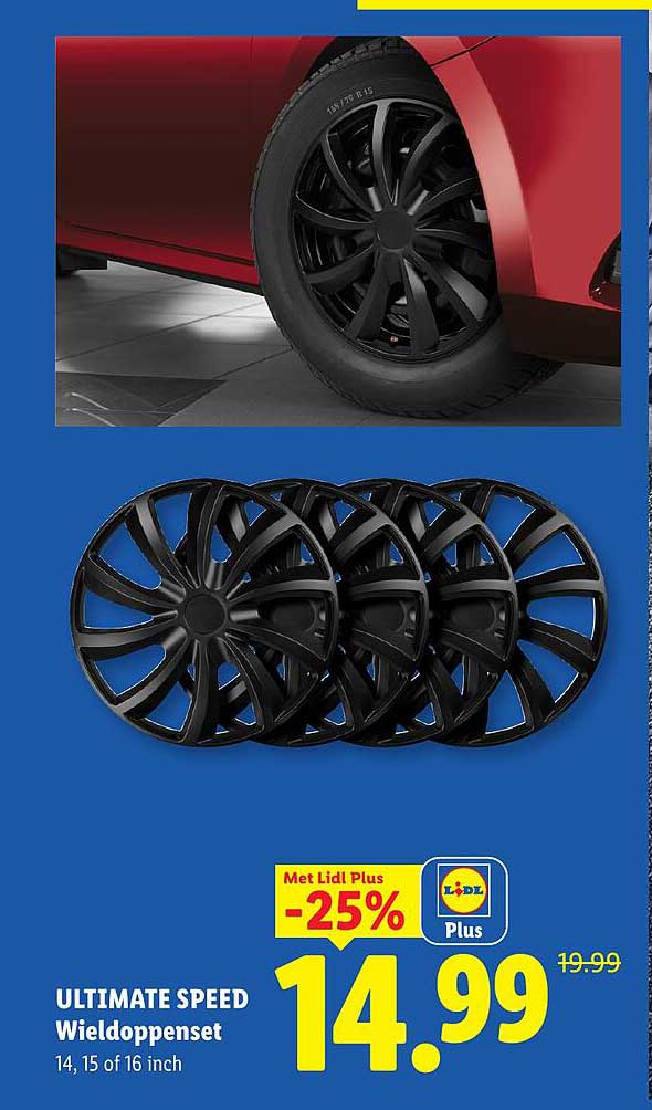 ULTIMATE SPEED Wieldoppenset 14, 15 of 16 inch Met Lidl Plus -25%