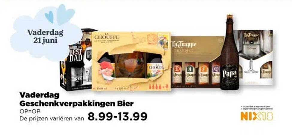 Vaderdag Geschenkverpakkingen Bier OP=OP De prijzen variëren van