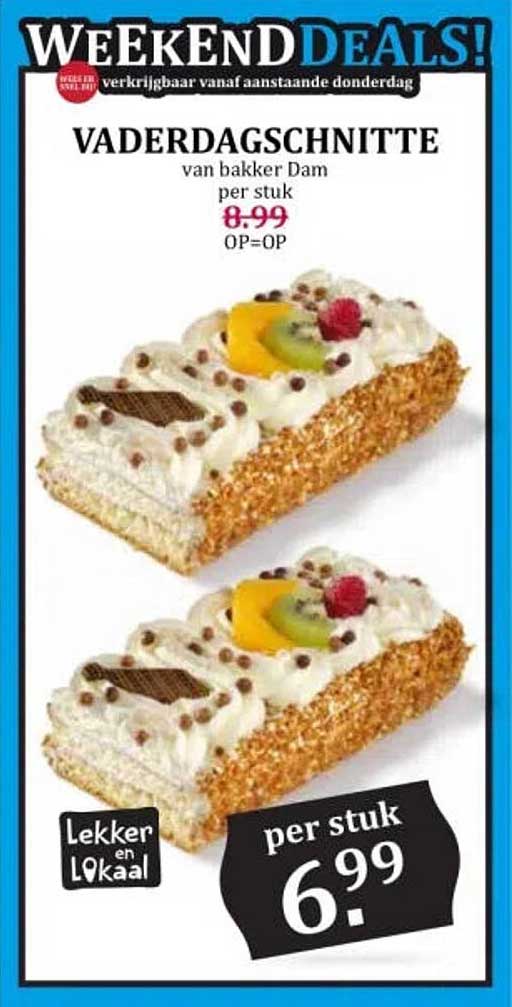 VADERDAGSCHNITTE van bakker Dam per stuk