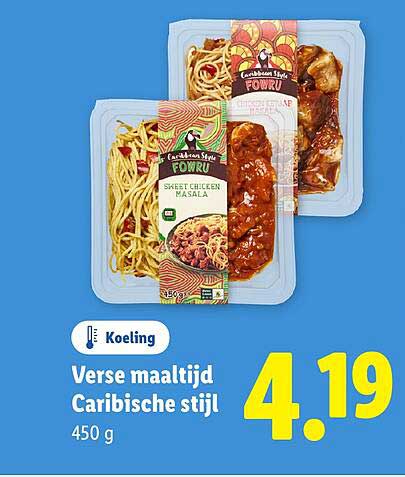 Verse maaltijd Caribische stijl