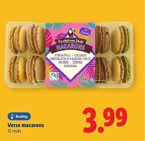 Verse macarons 12 stuks