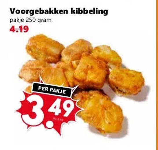 Voorgebakken kibbeling pakje 250 gram
