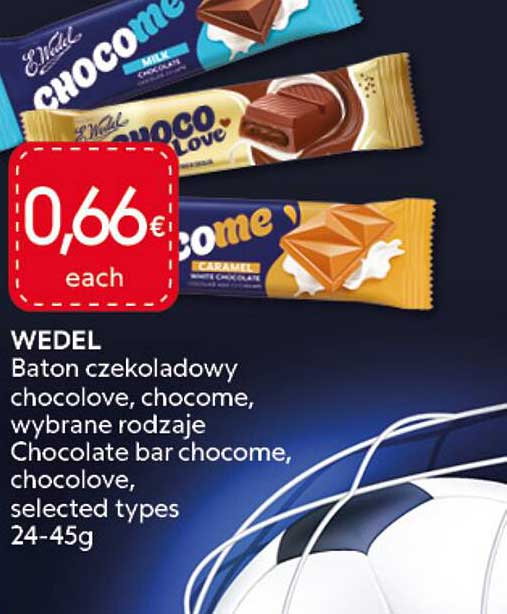 WEDEL Baton czekoladowy chocolove, chcome, wybrane rodzaje Chocolate bar chcome, chocolove, selected types 24-45g