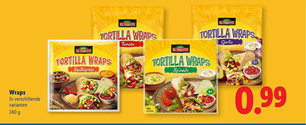 Wraps In verschillende varianten 240 g