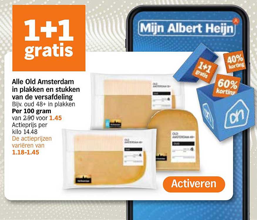 1+1 gratis Old Amsterdam
