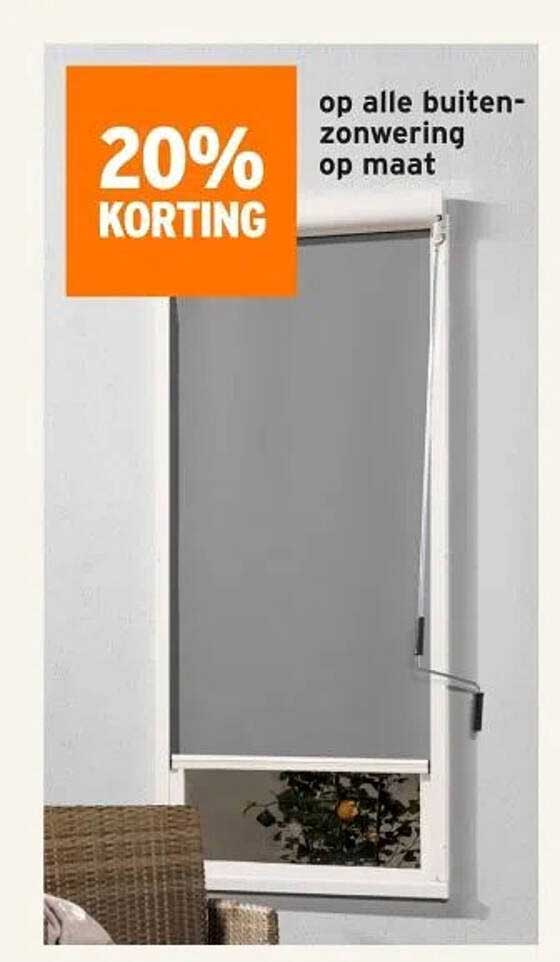 20% KORTING op alle buitenzonwering op maat