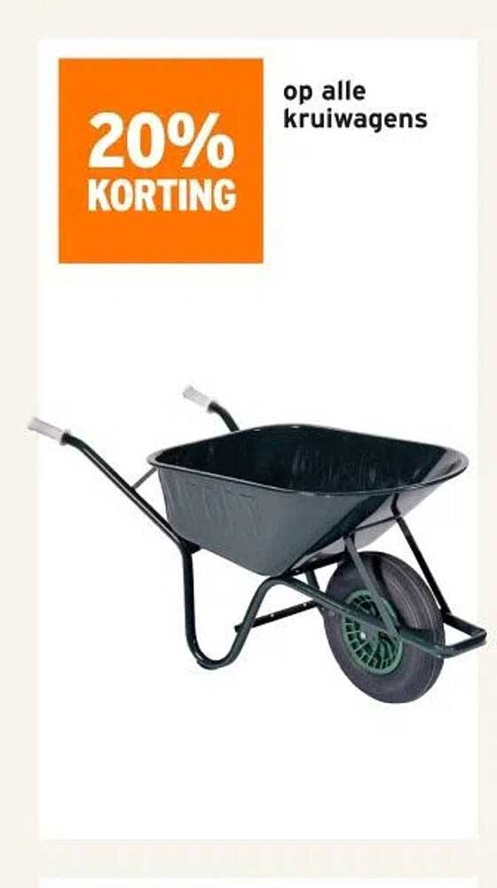 20% KORTING op alle kruiwagens