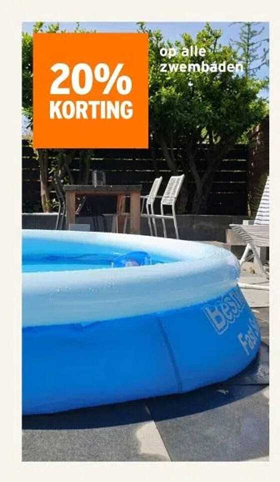 20% KORTING op alle zwembaden