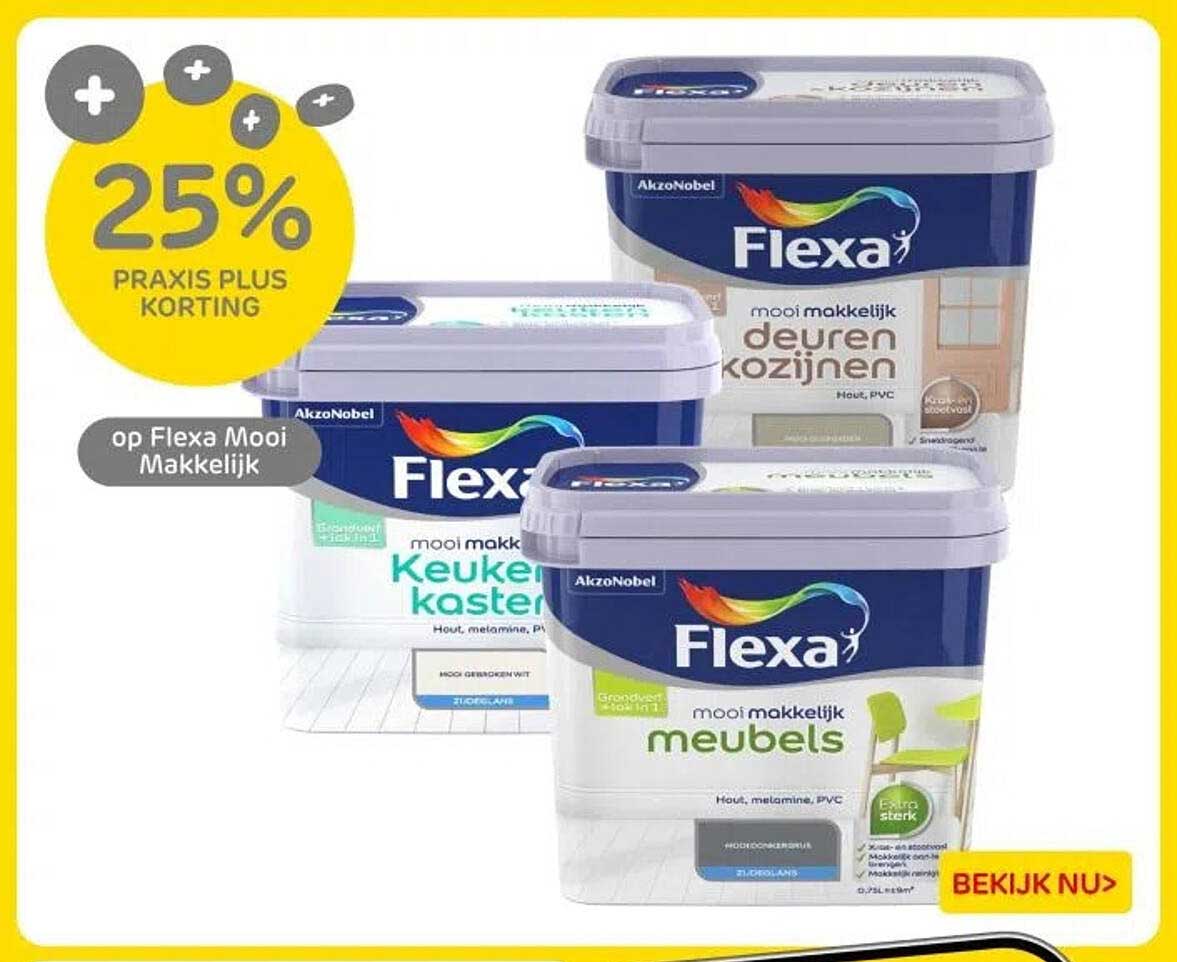 25% PRAKIS PLUS KORTING op Flexa Mooi Makkelijk