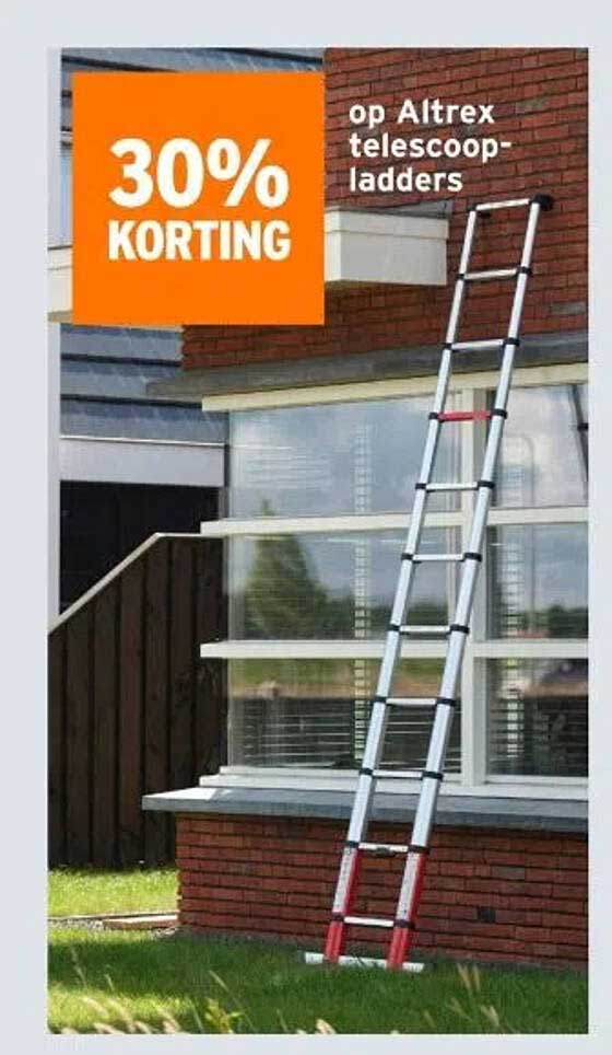 30% KORTING op Altrex telescoop-ladders