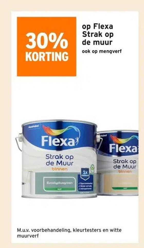 30% KORTING op Flexa Strak op de muur