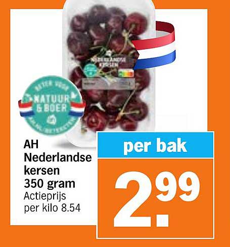 AH Nederlandse kersen 350 gram