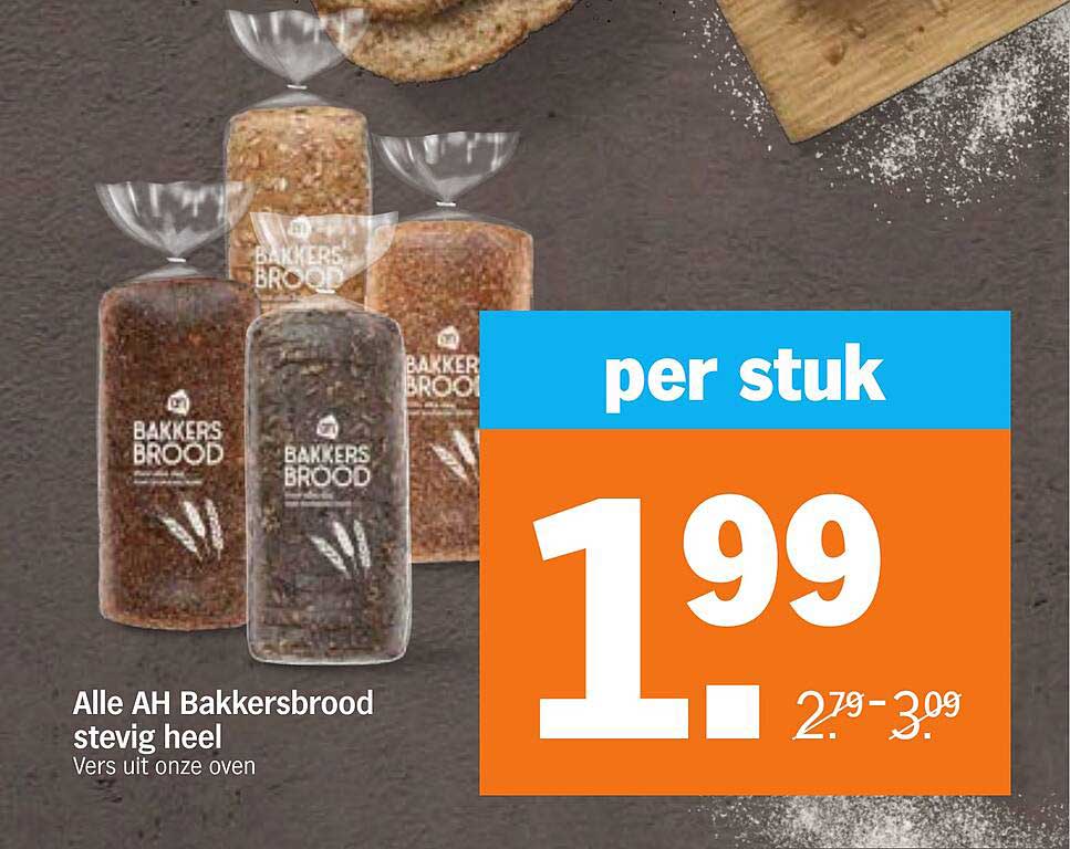 Alle AH Bakkersbrood stevig heel