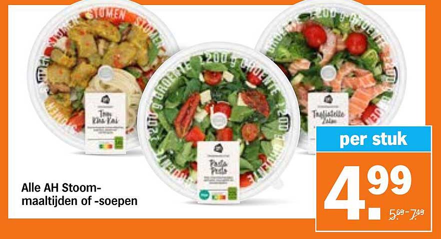 Alle AH Stoom-maaltijden of -soepen