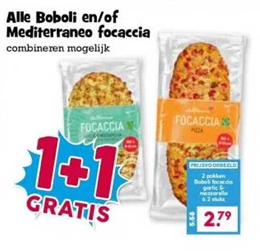 Alle Boboli en/of Mediterraneo focaccia