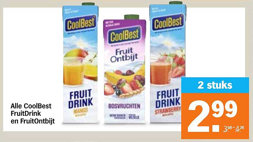 Alle CoolBest FruitDrink en FruitOntbijt