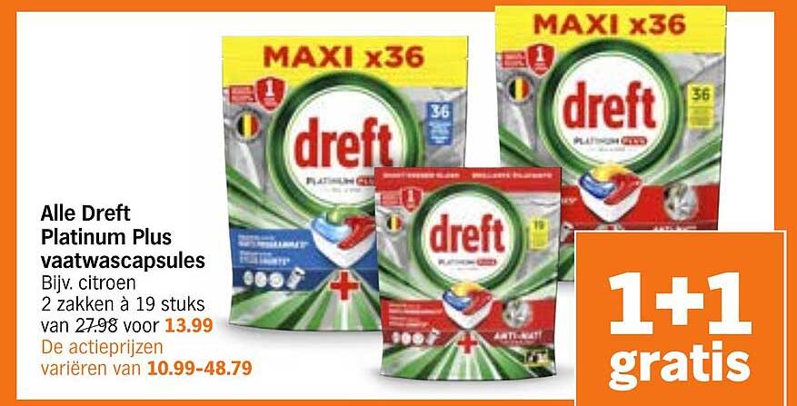 Alle Dreft Platinum Plus vaatwascapsules