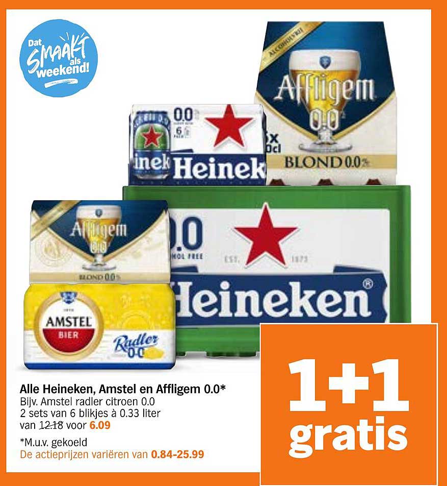 Alle Heineken, Amstel en Affligem 0.0*
