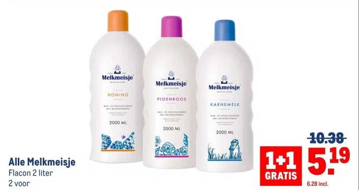 Alle Melkmeisje Flacon 2 liter 2 voor