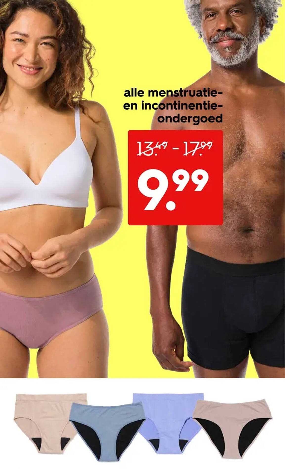 alle menstruatie- en incontinentieondergoed