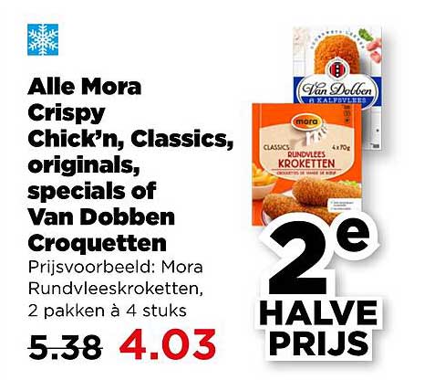 Alle Mora Crispy Chick’n, Classics, originals, specials of Van Dobben Croquetten