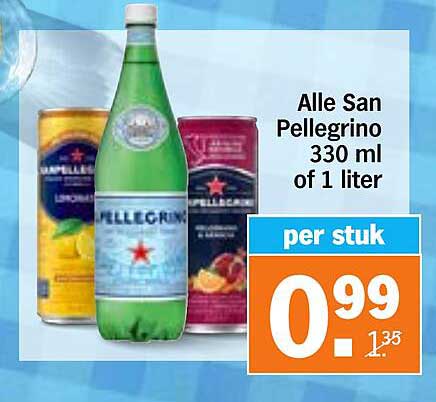 Alle San Pellegrino 330 ml of 1 liter