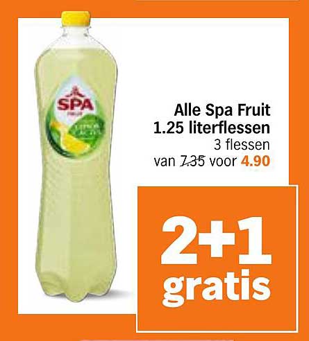 Alle Spa Fruit 1.25 literflessen