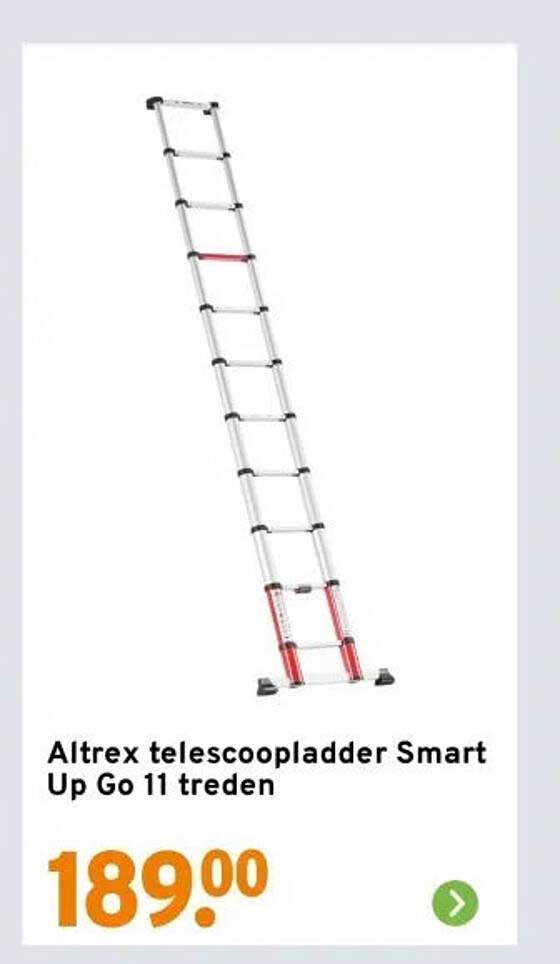 Altrex telescoopladder Smart Up Go 11 treden