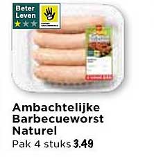 Ambachtelijke Barbecueworst Naturel