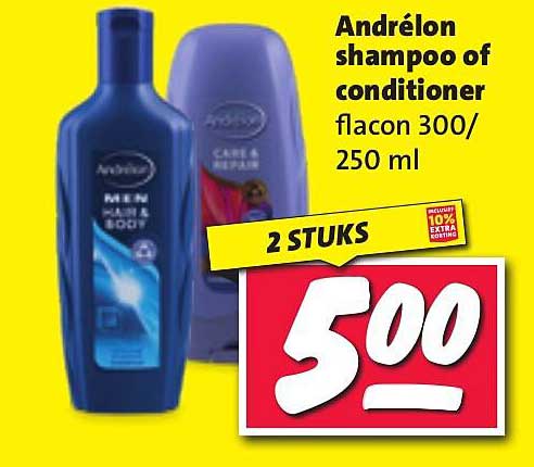 Andrélon shampoo of conditioner flacon 300/250 ml
