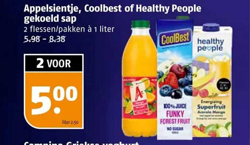 Appelsientje, Coolbest of Healthy People gekoeld sap