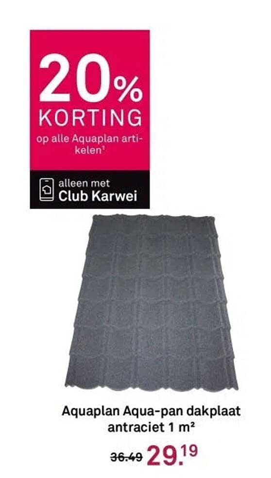 Aquaplan Aqua-pan dakplaat antraciet 1 m²