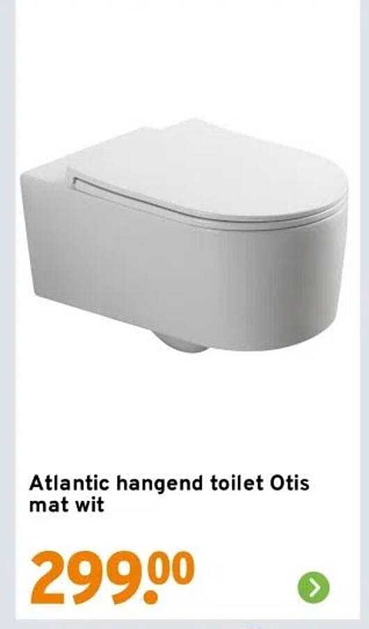 Atlantic hangend toilet Otis mat wit