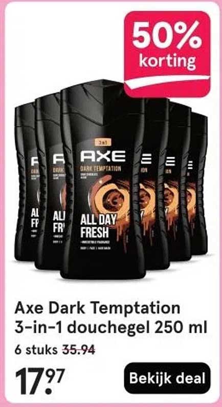Axe Dark Temptation 3-in-1 douchegel 250 ml