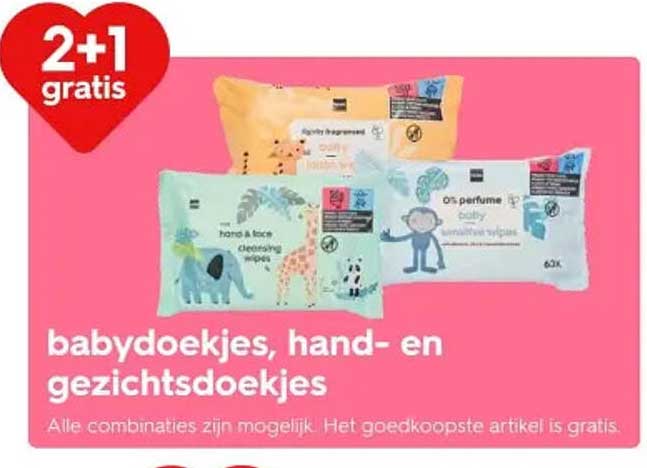 babydoekjes, hand- en gezichtsdoekjes